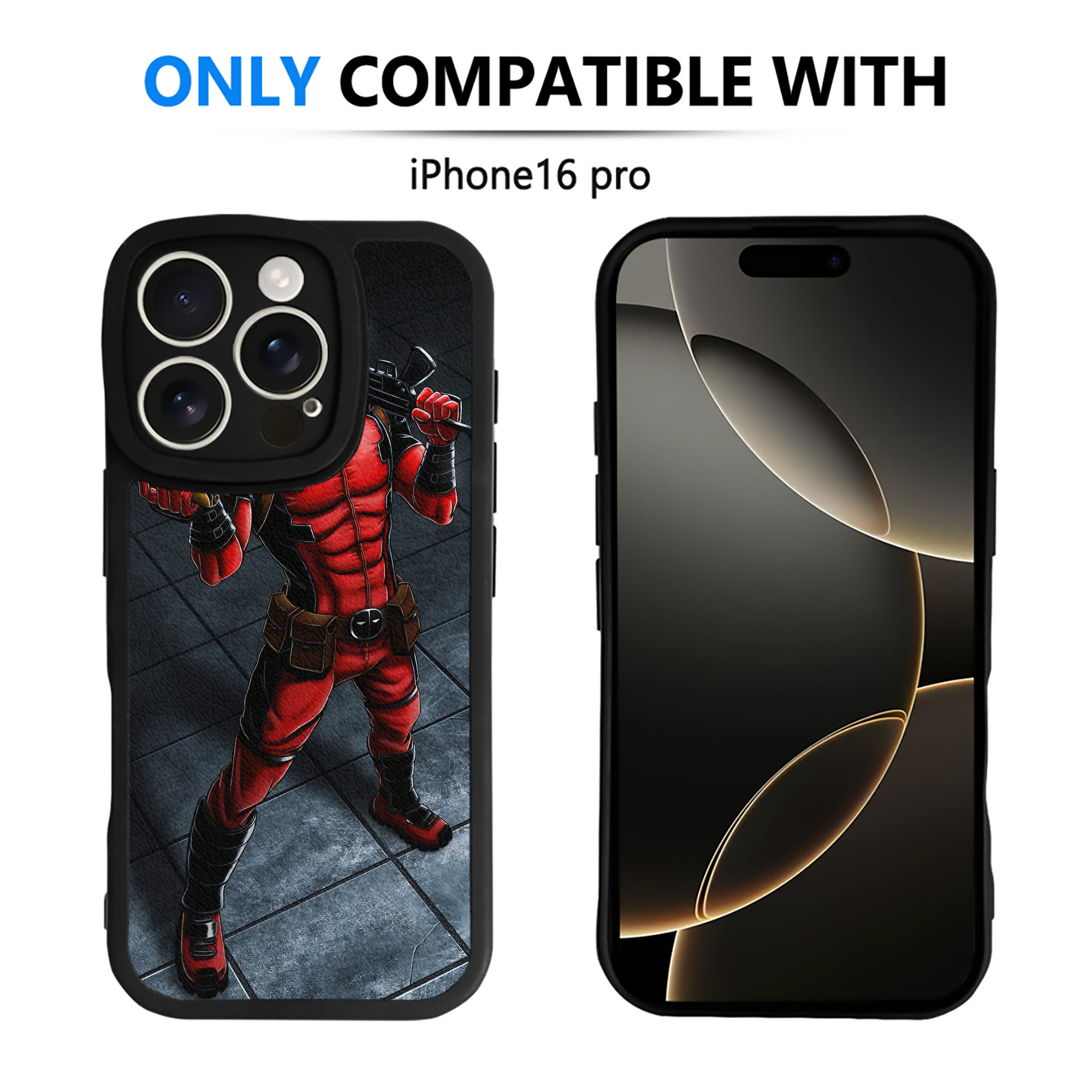 Deadpool デッドプール 【iPhone 16シリーズ対応】シリコンスマホケース（レザー調） 材質：シリコン
